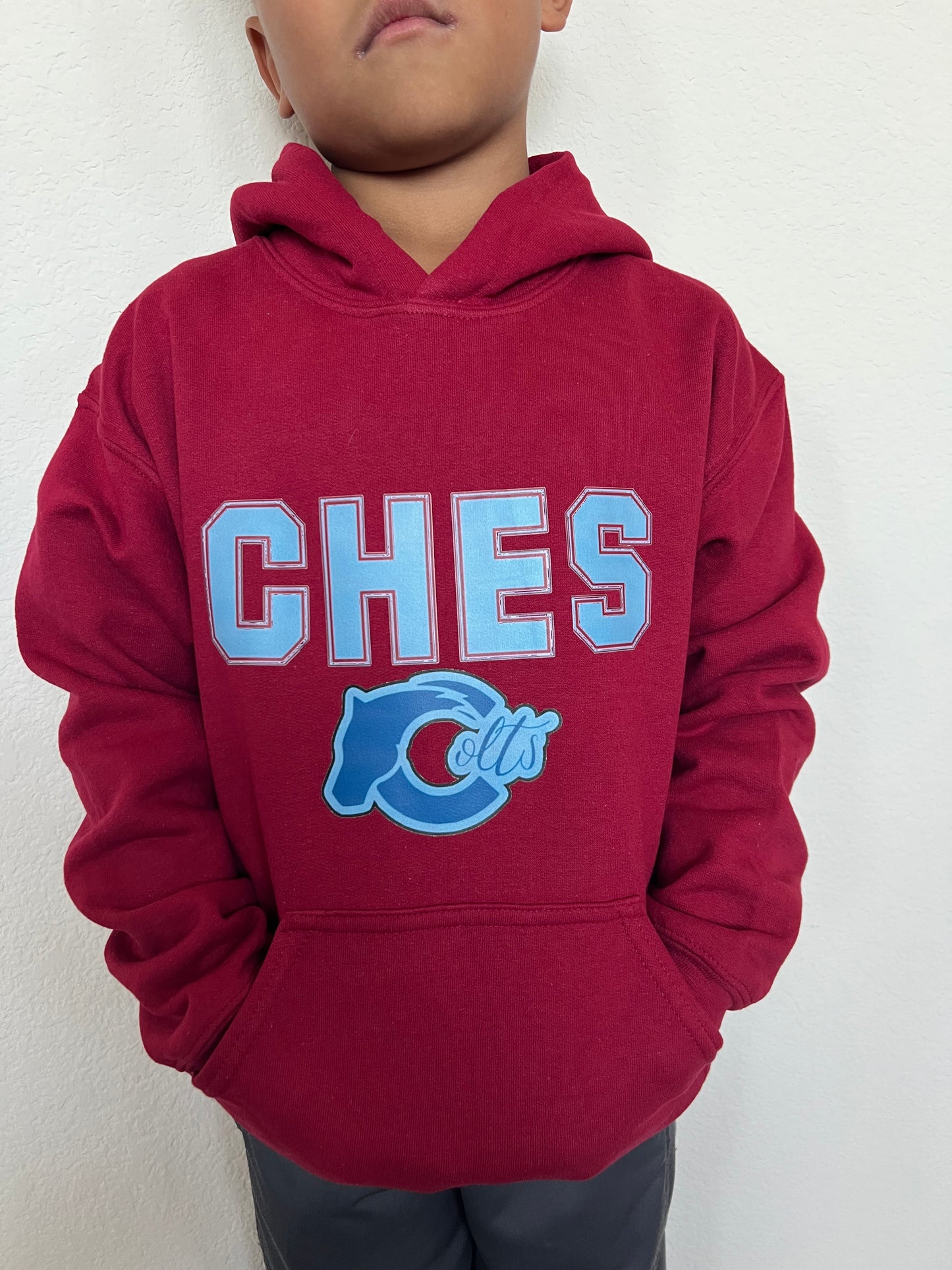 CHES Logo Hoodie (Cardinal Red)