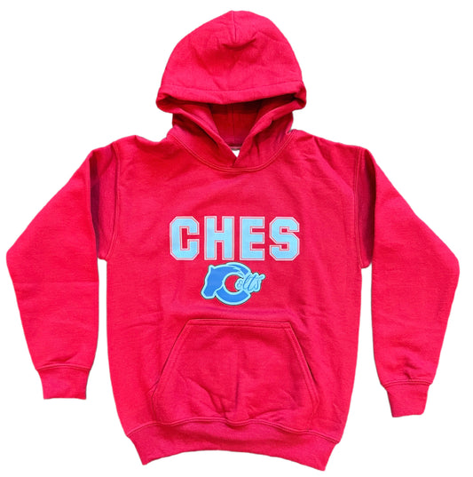CHES Logo Hoodie (Cardinal Red)