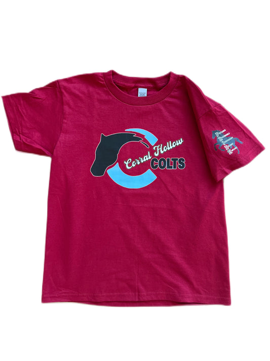 Corral Hollow Colts Logo Tee (Cardinal Red)